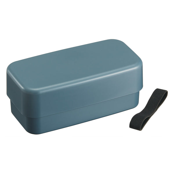 弁当箱1000ml箸付きランチボックス2段アッシュブルー