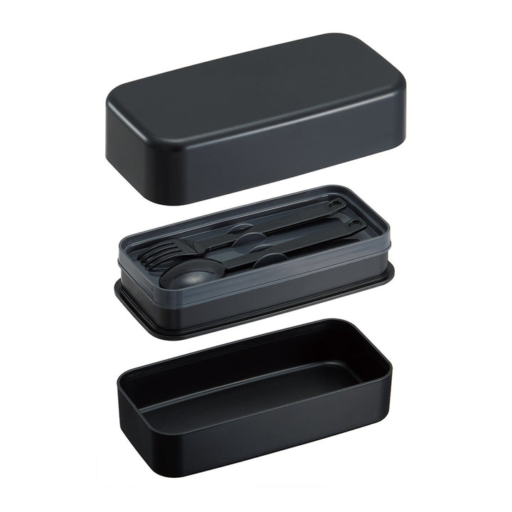 弁当箱1000mlカトラリー付ランチボックスアッシュブラック