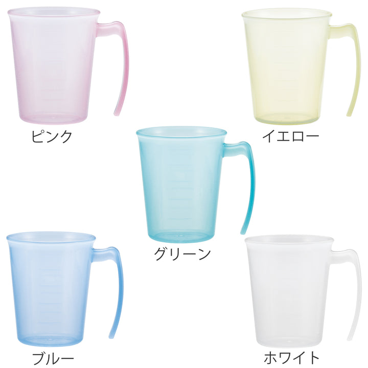 コップ手付スタッキングコップ持ち手付き300ml目盛り付き日本製