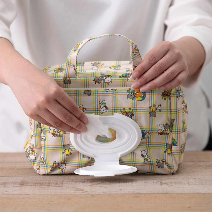 マザーポーチママポーチこぐまちゃんえほんウェットシート蓋付き