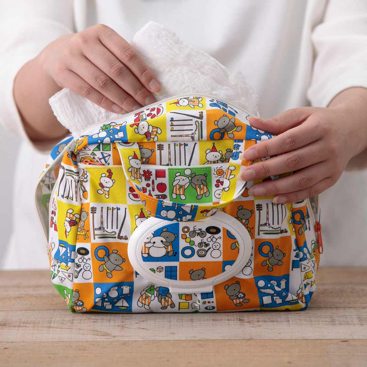 マザーポーチママポーチこぐまちゃんえほんウェットシート蓋付き