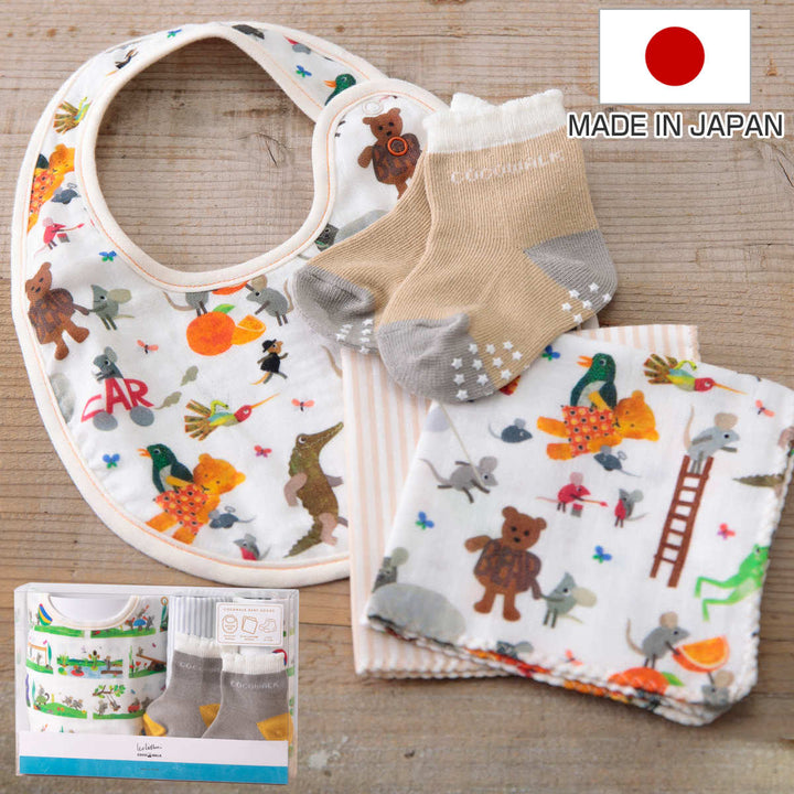 ギフトセットソックスギフトBOXレオレオニ靴下ハンカチスタイ