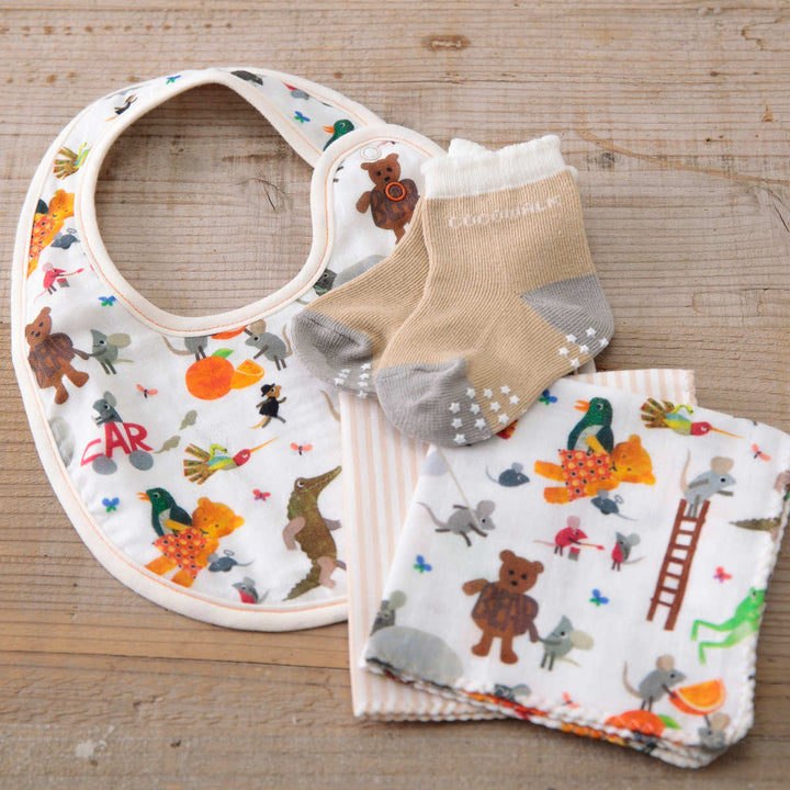 ギフトセットソックスギフトBOXレオレオニ靴下ハンカチスタイ