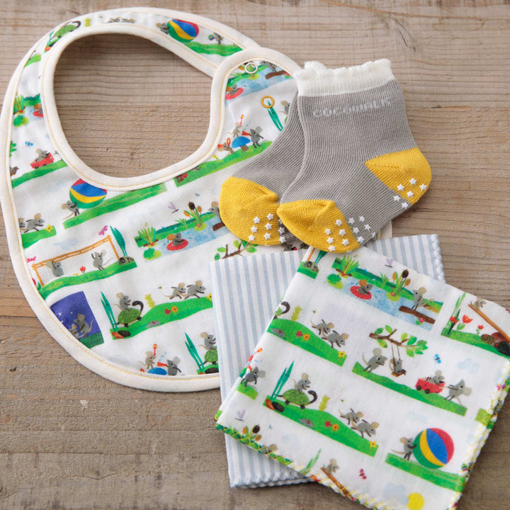 ギフトセットソックスギフトBOXレオレオニ靴下ハンカチスタイ