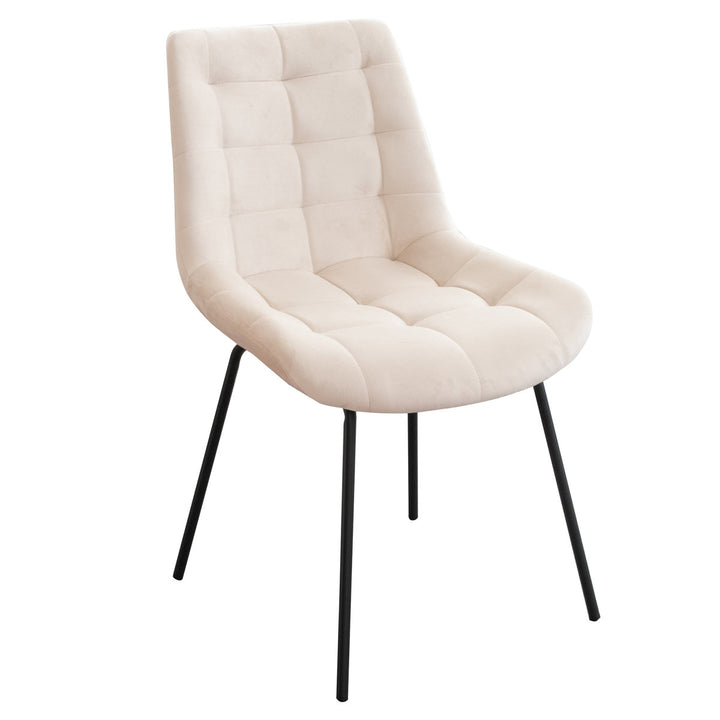 ダイニングチェア同色2脚セット座面高46cmベルベット生地レメント