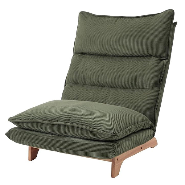座椅子ハイバック1人掛けリクライニングリラックスチェアコーデュロイ生地ダリアン・デニム調生地