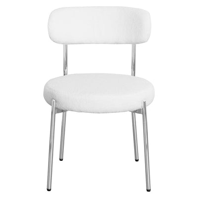 ダイニングチェア 座面高44.5cm ブークレ生地 Anti