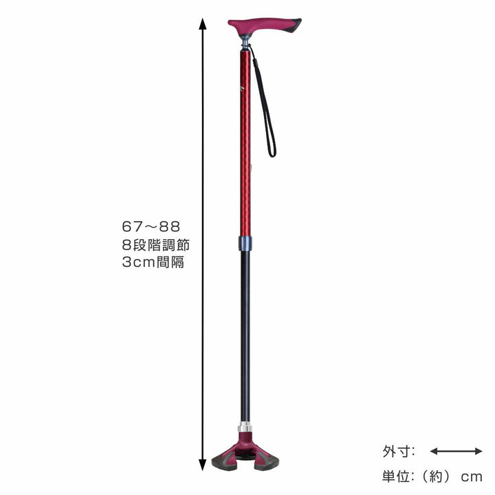 杖自立式伸縮3点杖楽スマスリーベース