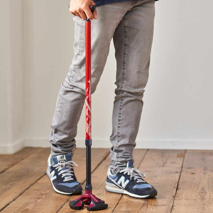 杖自立式伸縮3点杖楽スマスリーベースMAX太身