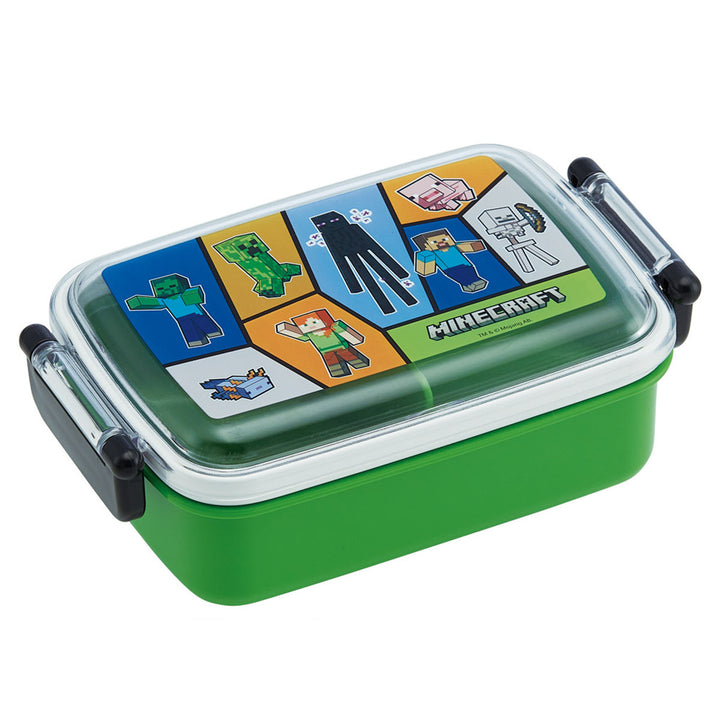 弁当箱450ml1段抗菌ふわっとタイトランチマインクラフト25