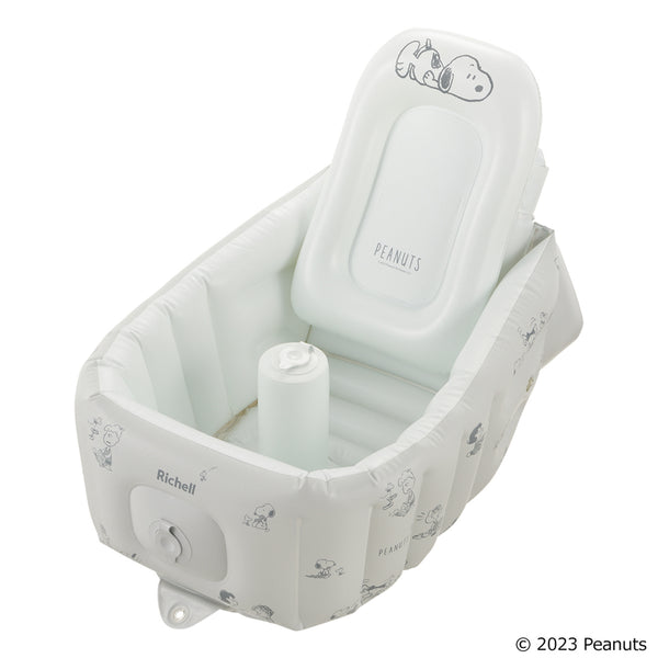 ベビーバスバスチェアふかふかステップアップエアーベビーバススヌーピー