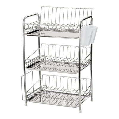 水切りラック シエラ ステンレス製 3段式 水切りバスケット レギュラー