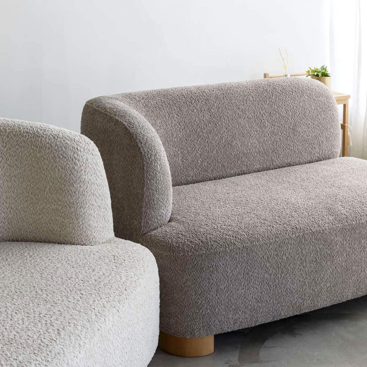 ソファ2人掛け幅115cm左肘タイプコンパクトアームソファアン