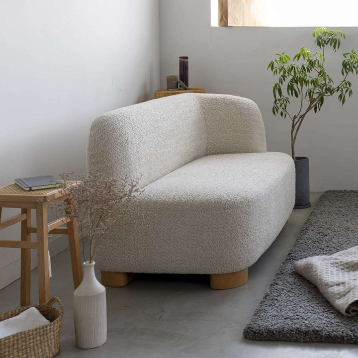 ソファ2人掛け幅115cm左肘タイプコンパクトアームソファアン