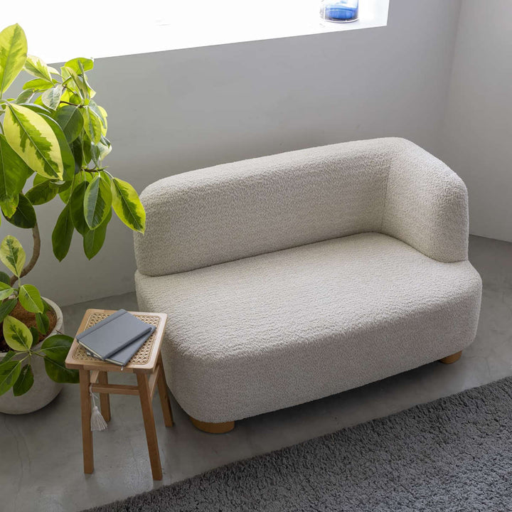 ソファ2人掛け幅115cm左肘タイプコンパクトアームソファアン