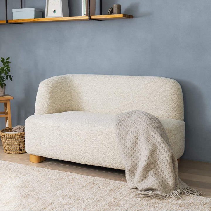 ソファ2人掛け幅115cm右肘タイプコンパクトアームソファアン