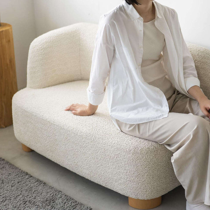 ソファ2人掛け幅115cm右肘タイプコンパクトアームソファアン