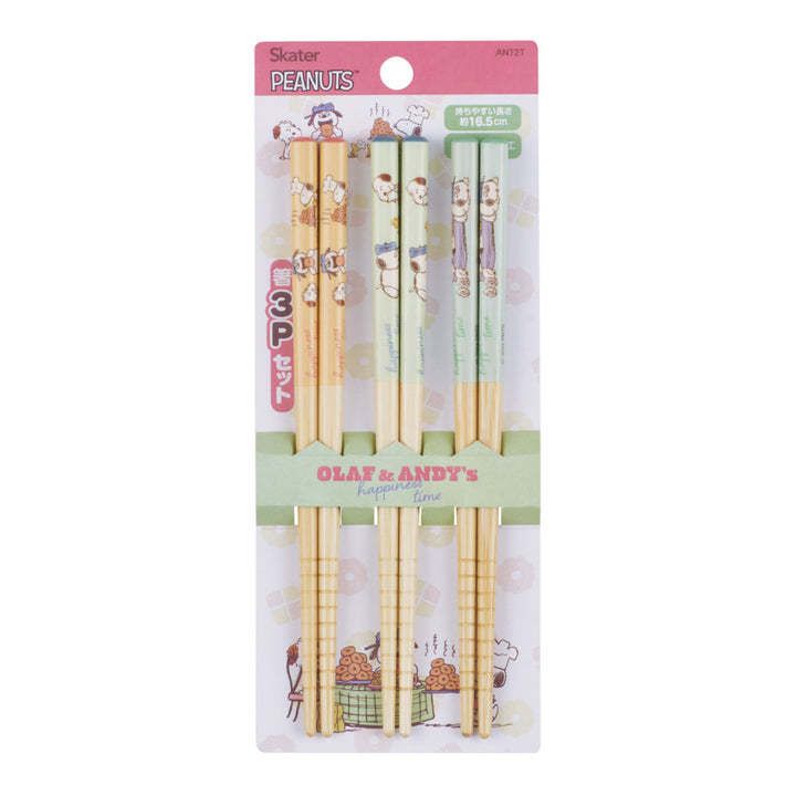 箸16.5cm竹箸スヌーピーブラザーズ3膳入
