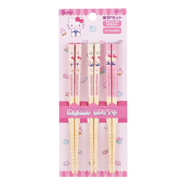 箸16.5cm竹箸キティクロミシナモロールマシュグミ3膳入