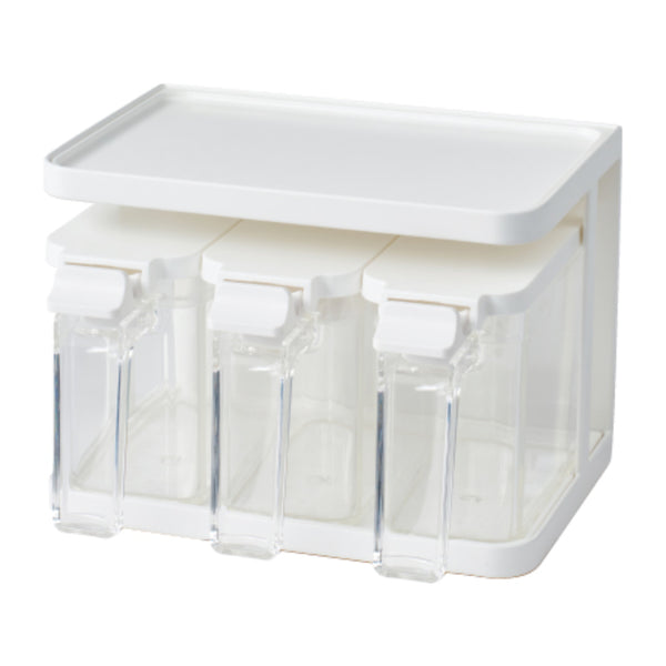 調味料ポット450ml3点セットマグネットラック付きフォルマS