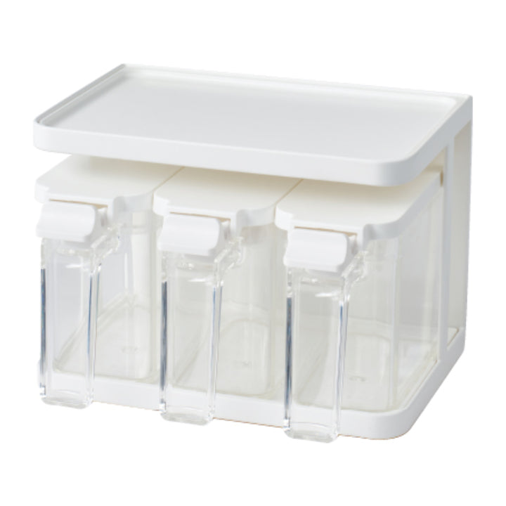 調味料ポット450ml3点セットマグネットラック付きフォルマS