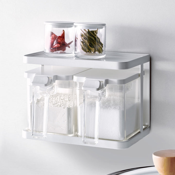 調味料ポット700ml2点セットマグネットラック付きフォルマR