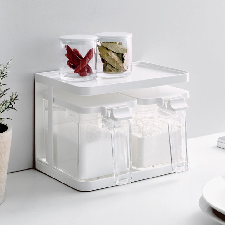 調味料ポット700ml2点セットマグネットラック付きフォルマR