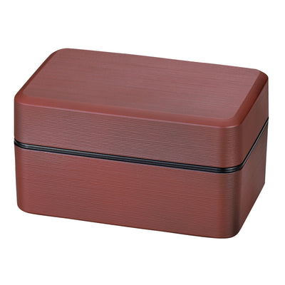 弁当箱 750ml 2段 大和千筋弁当 銀朱 銀研