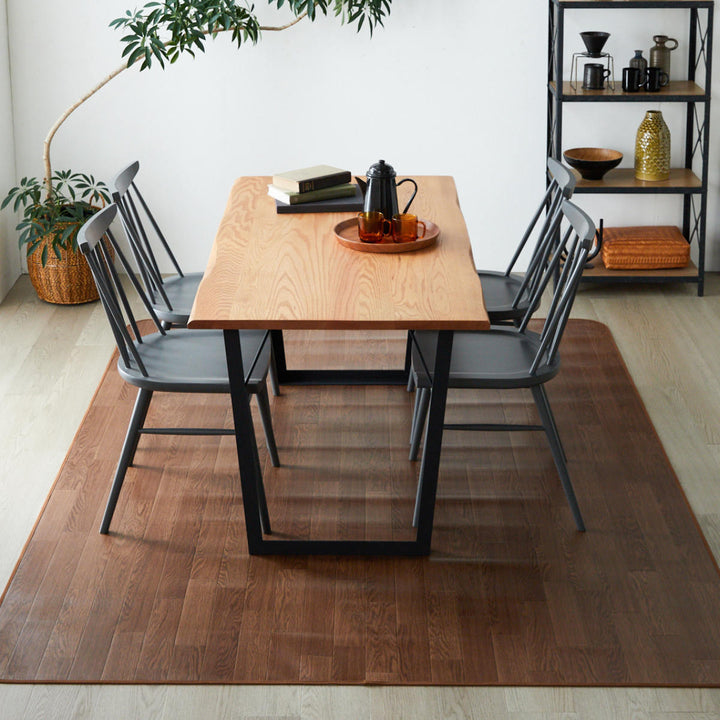 クッションフロアダイニングラグ182×180cm木目