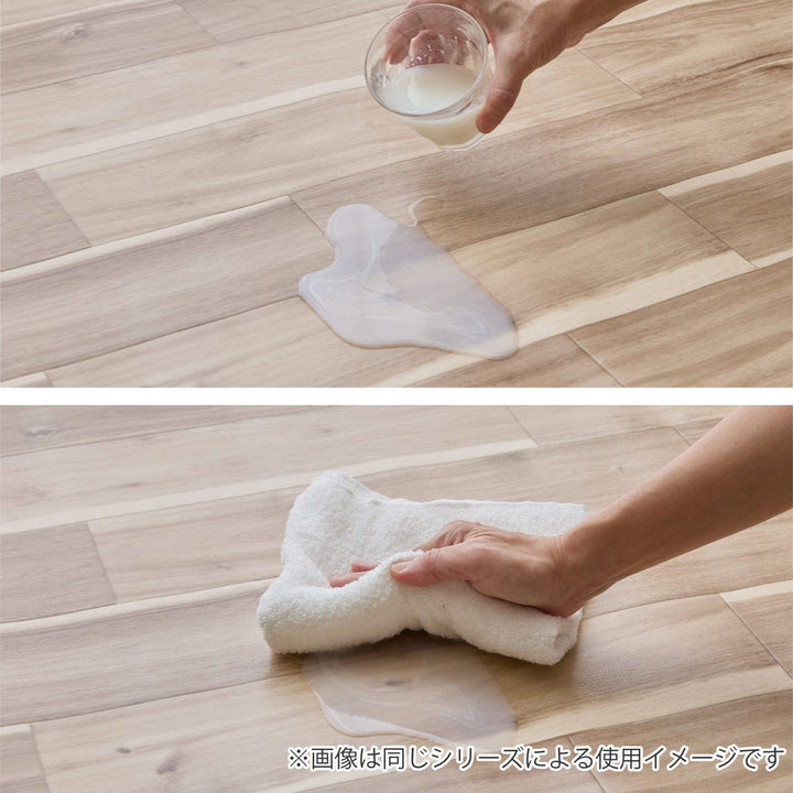 クッションフロアダイニングラグ140×300cm大理石タイル