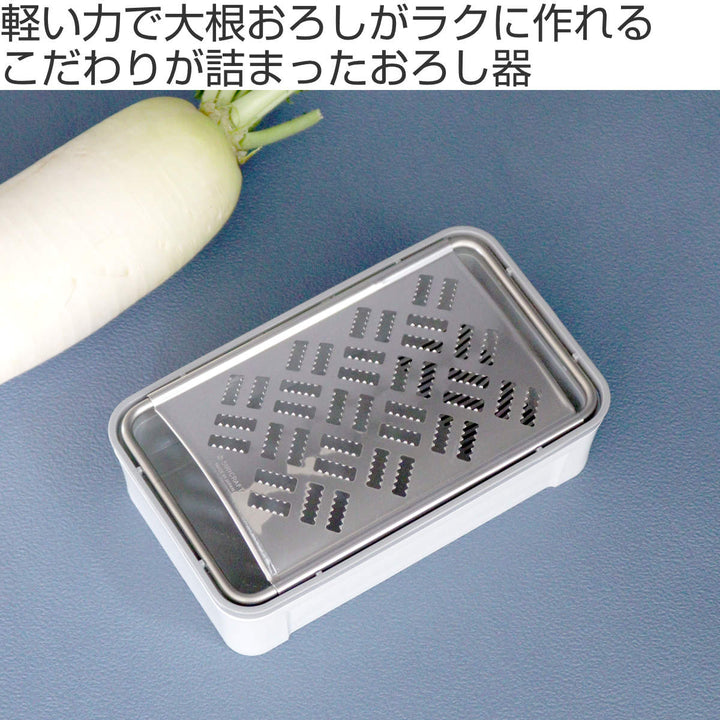 しゃきふわ大根おろし器水切り付き日本製おろし金サンクラフト