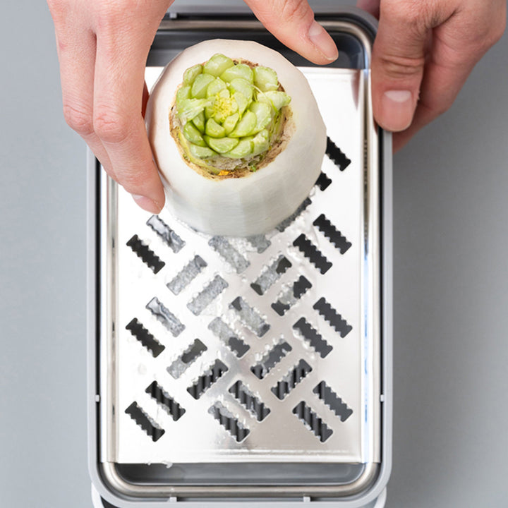 しゃきふわ大根おろし器水切り付き日本製おろし金サンクラフト