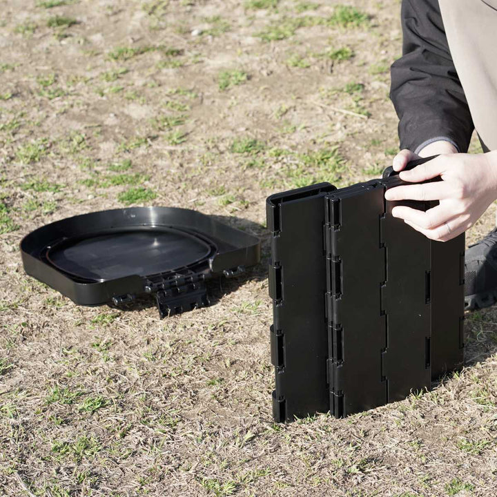 簡易トイレポータブルトイレD型折りたたみコンパクトゴミ袋凝固剤収納袋付き