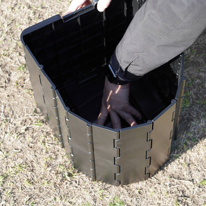 簡易トイレポータブルトイレD型折りたたみコンパクトゴミ袋凝固剤収納袋付き