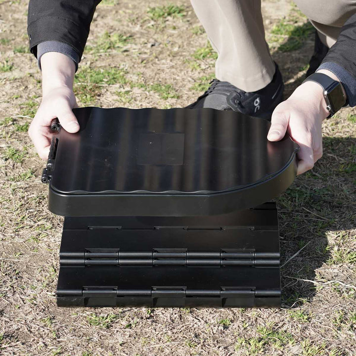 簡易トイレポータブルトイレD型折りたたみコンパクトゴミ袋凝固剤収納袋付き