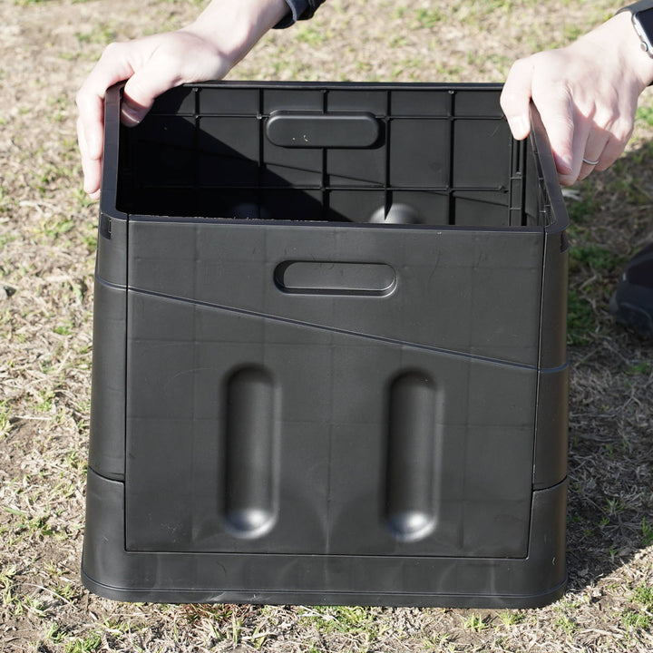 簡易トイレポータブルトイレスクウェア折りたたみコンパクトゴミ袋凝固剤収納袋付き