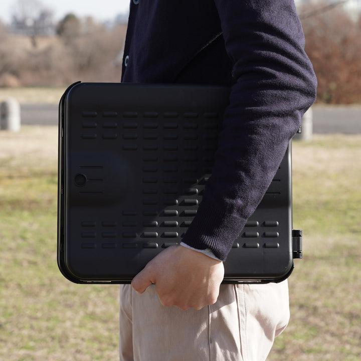 簡易トイレポータブルトイレスクウェア折りたたみコンパクトゴミ袋凝固剤収納袋付き