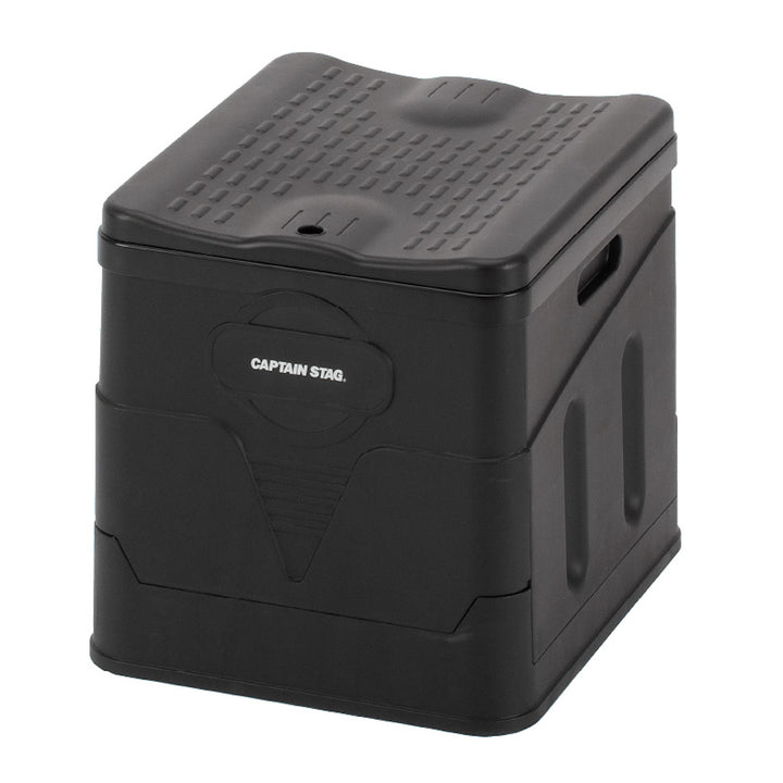 簡易トイレポータブルトイレスクウェア折りたたみコンパクトゴミ袋凝固剤収納袋付き