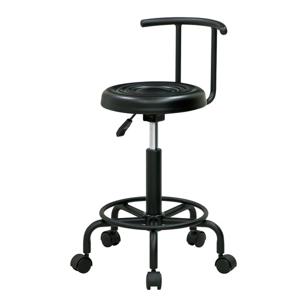 キャスターチェア昇降式背付タイプブラックフレーム