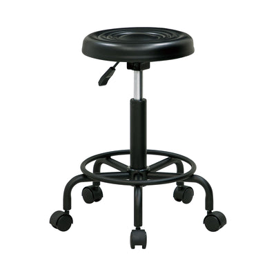 キャスターチェア 昇降式 背なしタイプ ブラックフレーム