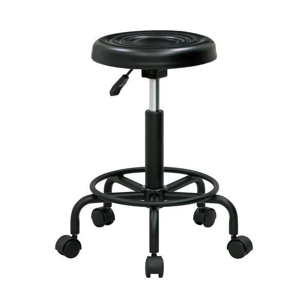 キャスターチェア昇降式背なしタイプブラックフレーム