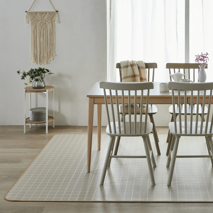 クッションフロアダイニングラグ182×220cm大理石タイル