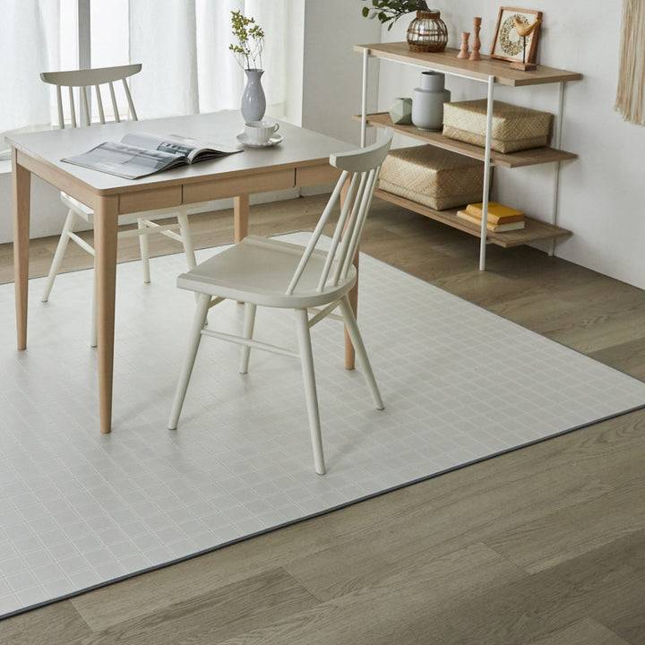 クッションフロアダイニングラグ182×220cm大理石タイル