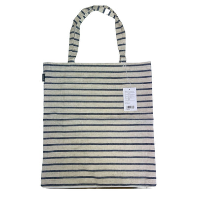 トートバッグ 綿麻ボーダー シンプル バッグ