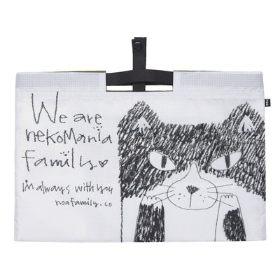 エコバッグ リップエコバッグ ネコ 折りたたみ マチあり