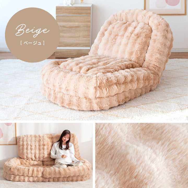 座椅子1人用大判サイズ3wayリクライニング18段階ふわとろソファベッドFoure