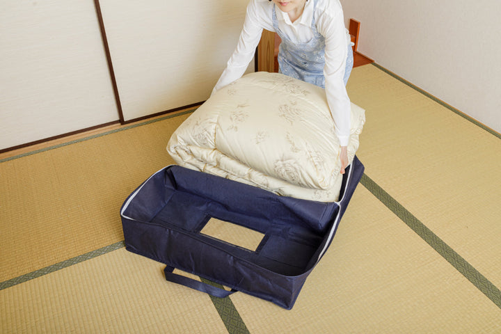 収納袋丈夫な羽毛布団収納袋持ち手付き布団幅70×奥行30×高さ50cm