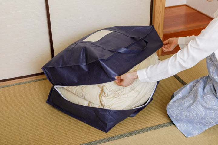 収納袋丈夫な羽毛布団収納袋持ち手付き布団幅70×奥行30×高さ50cm