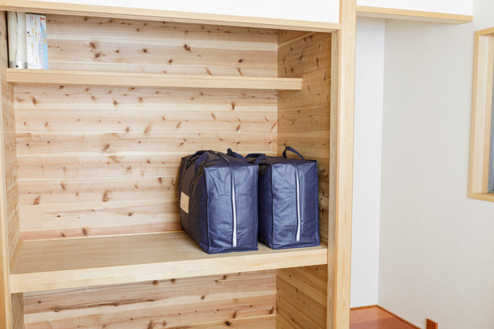 収納袋丈夫な羽毛布団収納袋持ち手付き布団幅70×奥行30×高さ50cm