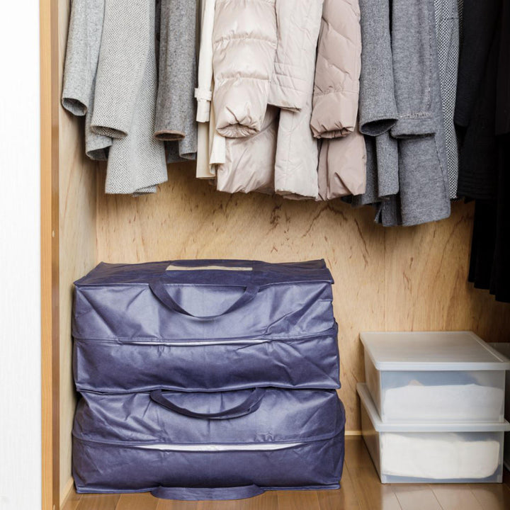 収納袋丈夫な羽毛布団収納袋持ち手付き布団幅70×奥行30×高さ50cm